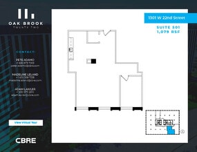 1301 W 22nd St, Oak Brook, IL à louer Plan d’étage– Image 1 sur 12