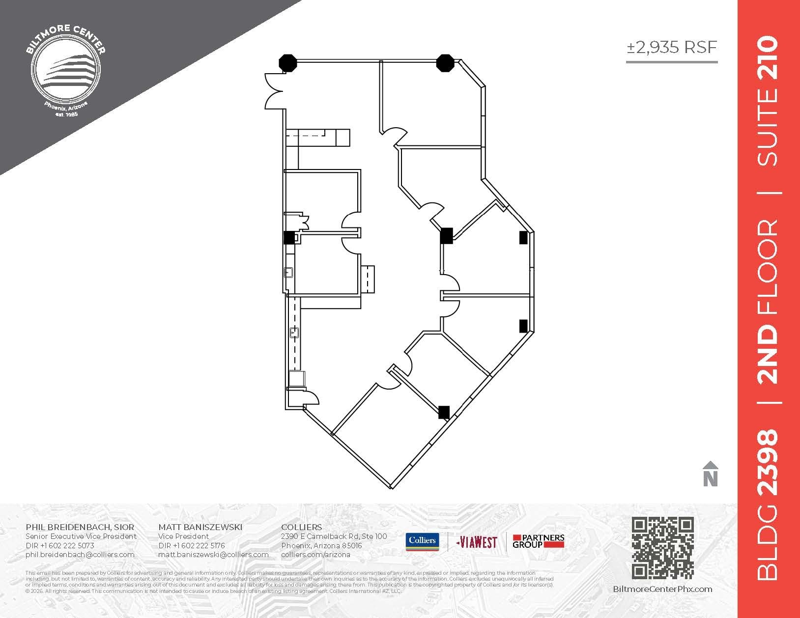2398 E Camelback Rd, Phoenix, AZ à louer Plan d’étage– Image 1 sur 1