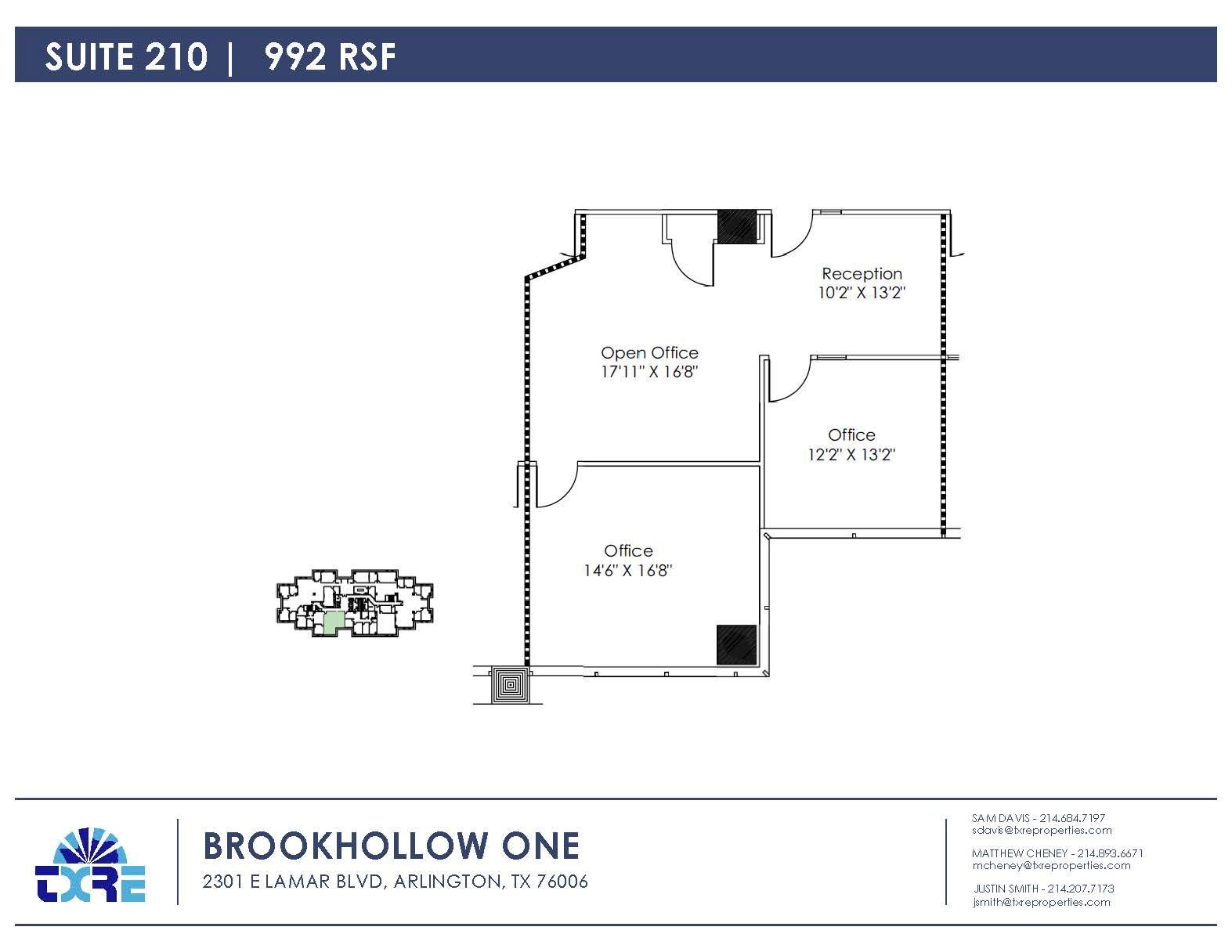 2301 E Lamar Blvd, Arlington, TX à louer Plan d’étage– Image 1 sur 1