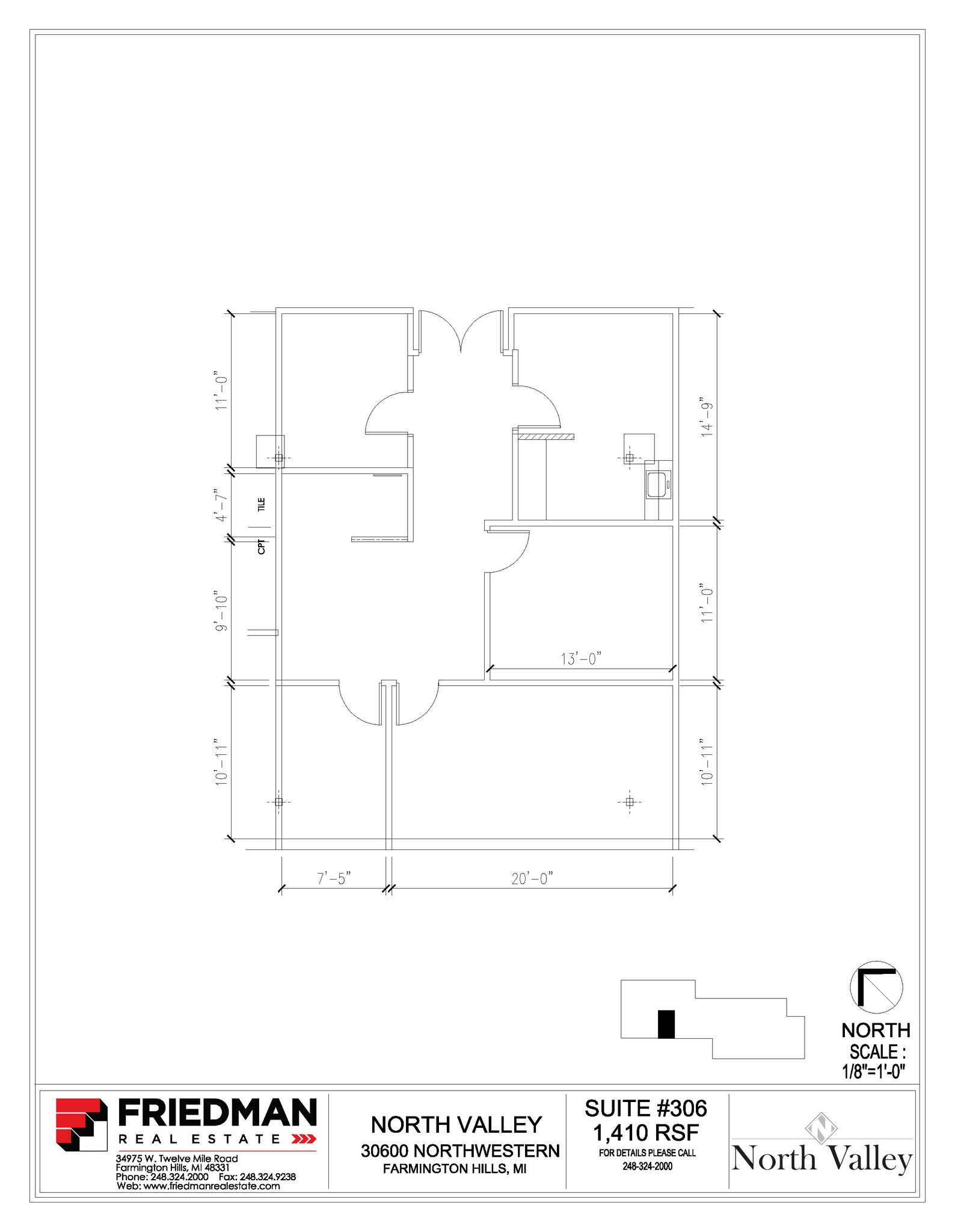 30500 Northwestern Hwy, Farmington Hills, MI à louer Plan d’étage– Image 1 sur 2