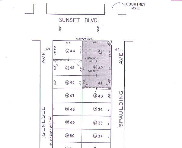 7700 W Sunset Blvd, Los Angeles, CA à louer - Plan cadastral – Image 3 sur 3