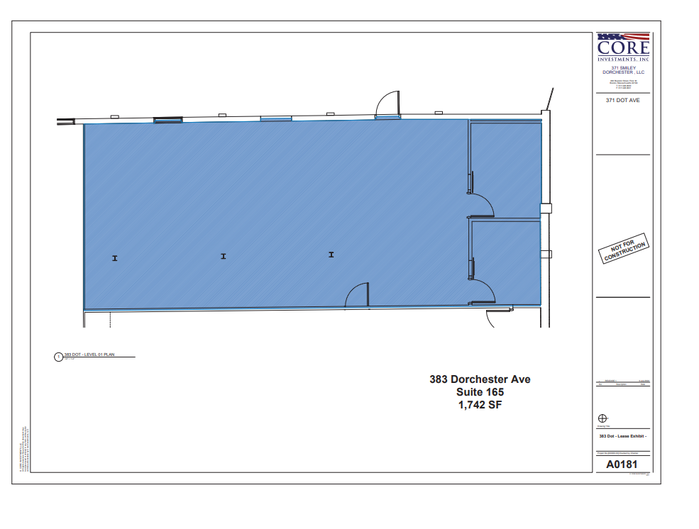 371 Dorchester Ave, South Boston, MA à louer Plan d’étage– Image 1 sur 1