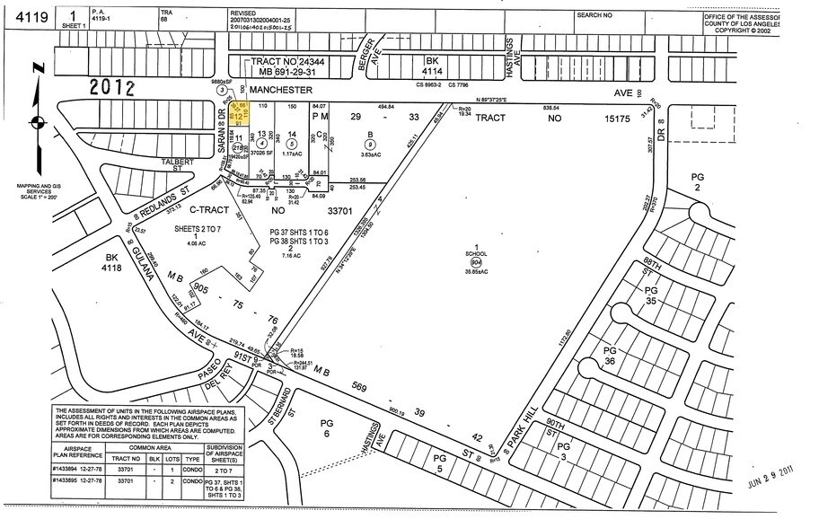 7740 W Manchester Ave, Playa del Rey, CA à louer - Plan cadastral – Image 2 sur 3