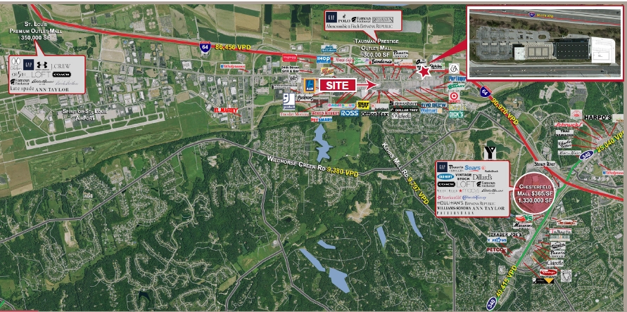 16889 Chesterfield Airport Rd, Chesterfield, MO à louer - Aérien – Image 2 sur 6