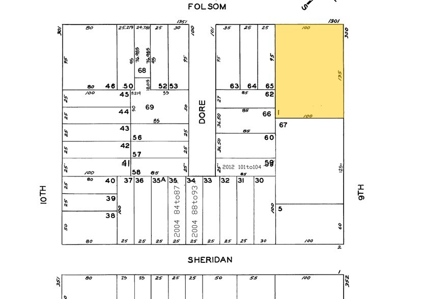 1301 Folsom St, San Francisco, CA à vendre - Plan cadastral – Image 2 sur 19