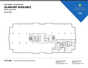 200 Mansell Ct E, Roswell, GA à louer Plan d’étage– Image 1 sur 3