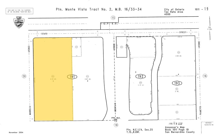 1125 W State St, Ontario, CA à louer - Plan cadastral – Image 2 sur 2