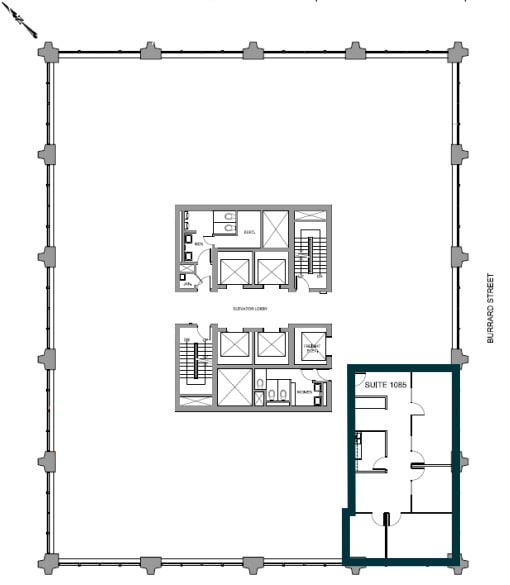 555 Burrard St, Vancouver, BC à louer Plan d’étage– Image 1 sur 1