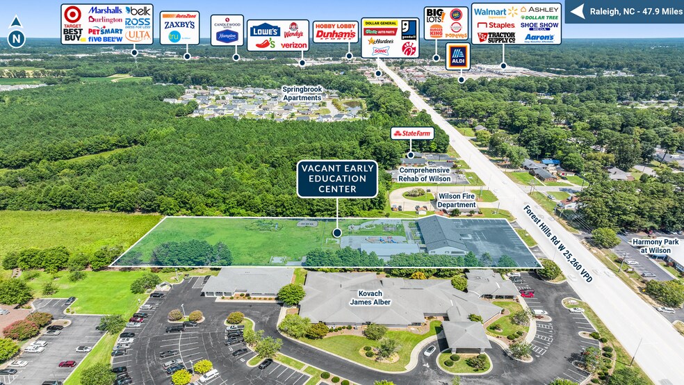 1805 Forest Hills Rd, Wilson, NC à vendre - Photo de l’immeuble – Image 3 sur 5