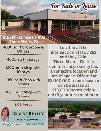 Plus de détails pour 905 N Harborth Ave, Three Rivers, TX - Local commercial à louer