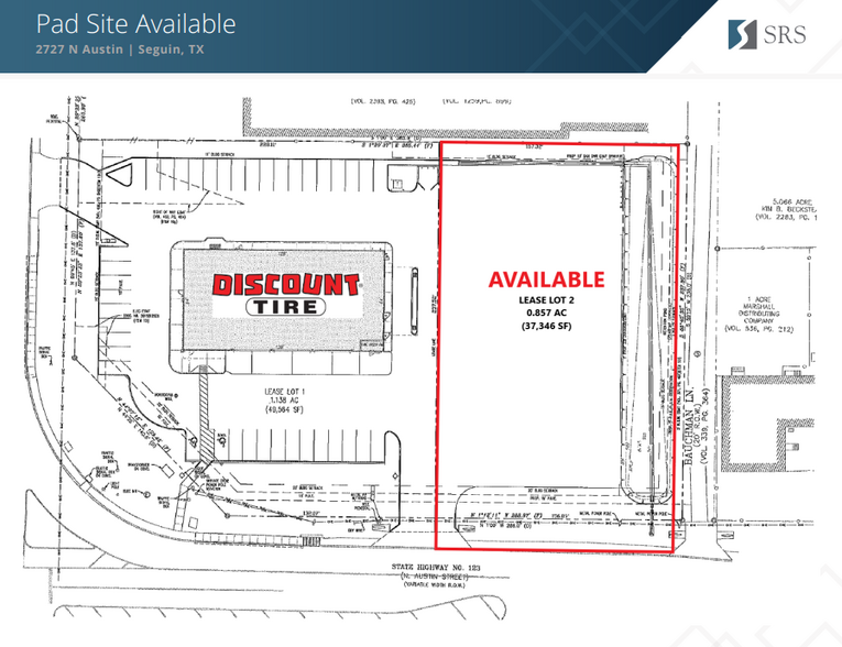 2727 N Austin St, Seguin, TX à louer - Plan de site – Image 3 sur 3