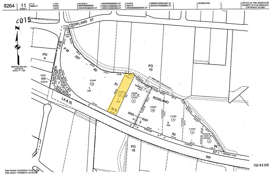 17589 Railroad St, City Of Industry, CA à louer - Plan cadastral – Image 2 sur 2