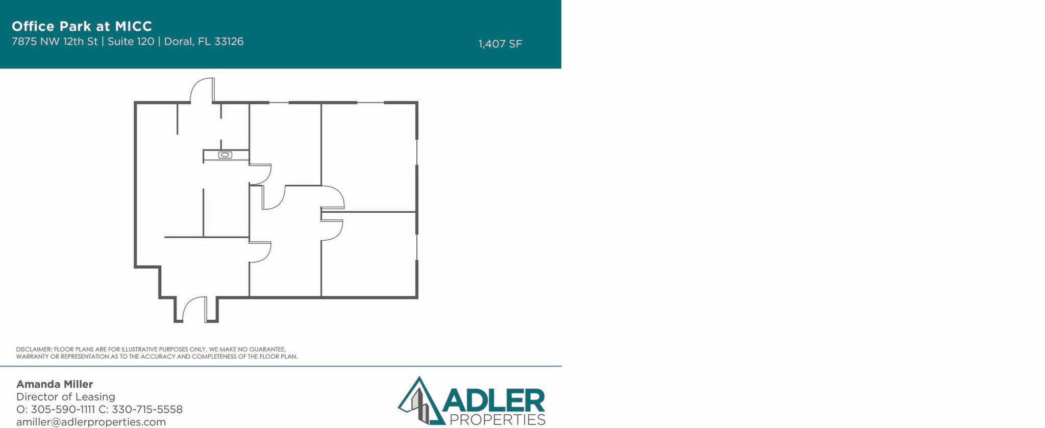 1200 NW 78th Ave, Doral, FL à louer Plan d’étage– Image 1 sur 1