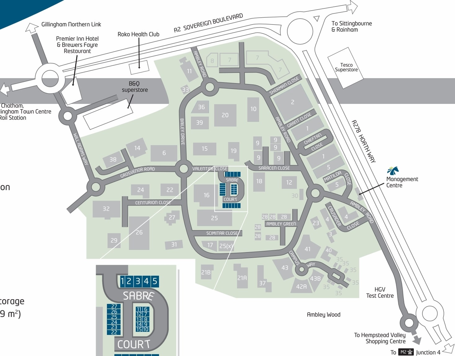 Sabre Court, Gillingham à louer Plan de site– Image 1 sur 1