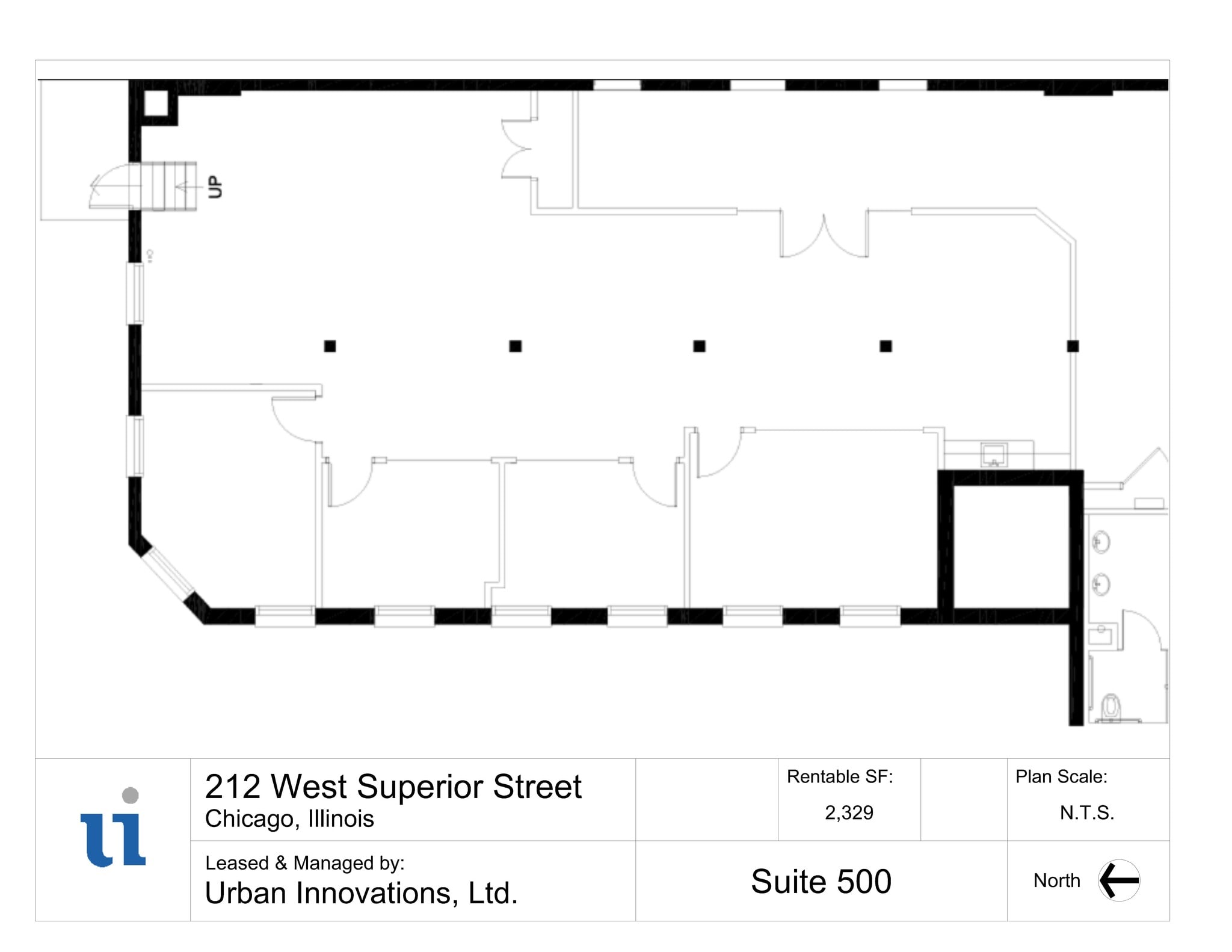 212 W Superior St, Chicago, IL à louer Plan d’étage– Image 1 sur 6