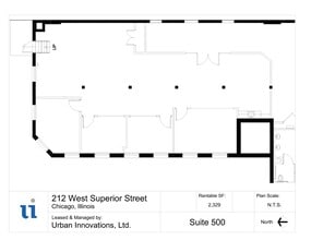 212 W Superior St, Chicago, IL à louer Plan d’étage– Image 1 sur 6