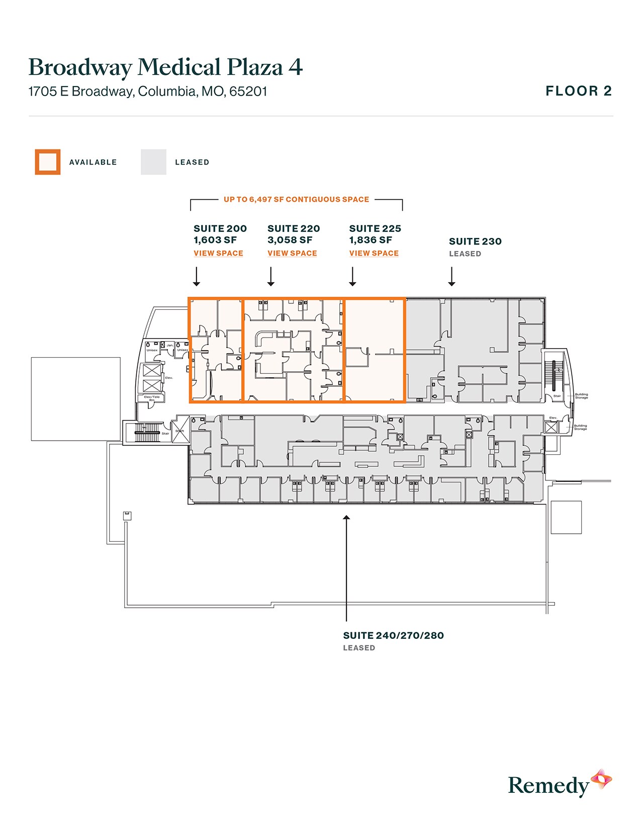 1705 E Broadway, Columbia, MO à louer Plan d’étage– Image 1 sur 2