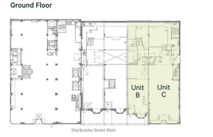 1316-1330 Rue Sherbrooke E, Montréal, QC à louer Plan d’étage– Image 1 sur 2