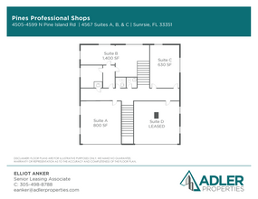 4505-4599 N Pine Island Rd, Sunrise, FL à louer Plan d’étage– Image 1 sur 7