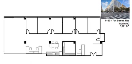 1100 17th St NW, Washington, DC à louer Plan d’étage– Image 1 sur 10