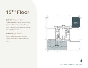 600 B St, San Diego, CA à louer Plan d’étage– Image 1 sur 1