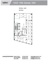 1023 15th St NW, Washington, DC à louer Plan d’étage– Image 1 sur 1
