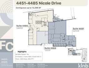 4451-4485 Nicole Dr, Lanham, MD à louer Plan d’étage– Image 1 sur 1