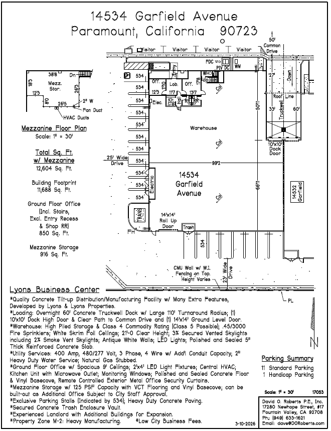 14520-14534 Garfield Ave, Paramount, CA à louer Plan de site– Image 1 sur 1