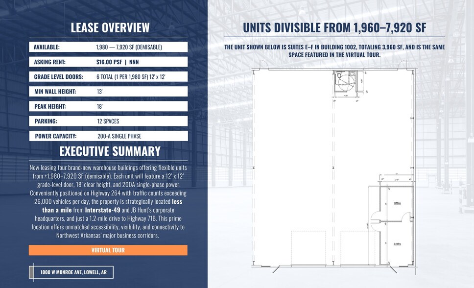 1000 W Monroe Ave, Lowell, AR à louer - Photo de l’immeuble – Image 3 sur 14