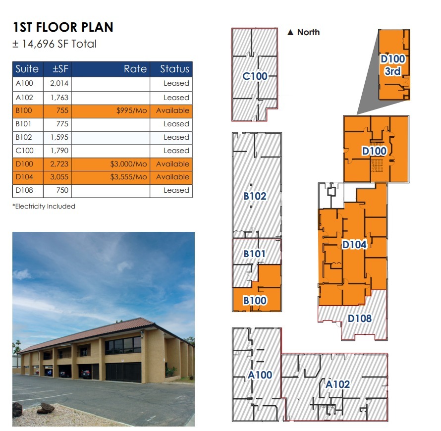 3150 N 24th St, Phoenix, AZ à louer Plan d’étage– Image 1 sur 1