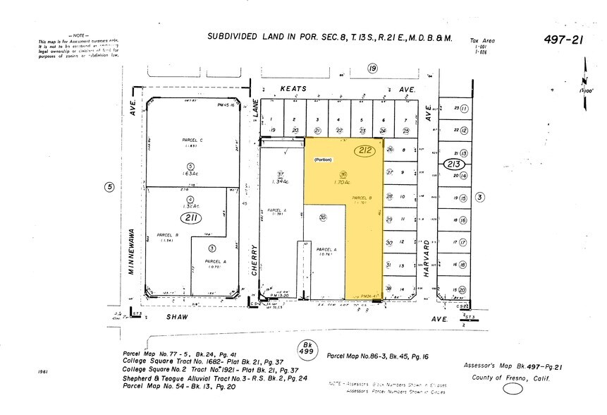 135 E Shaw Ave, Clovis, CA à louer - Plan cadastral – Image 2 sur 3