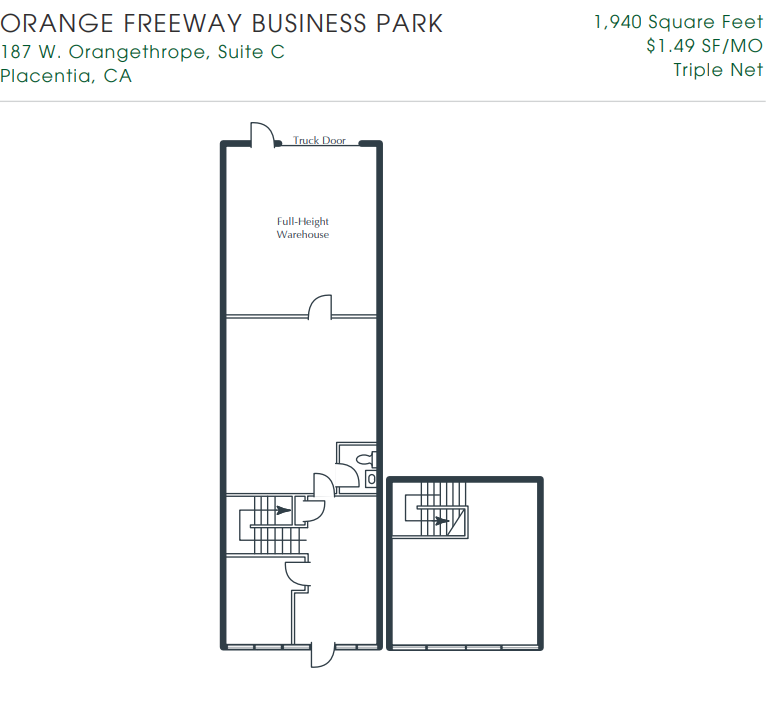 187 W Orangethorpe Ave, Placentia, CA à louer Plan d’étage– Image 1 sur 1