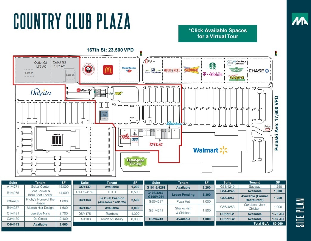 4147-4275 167th St, Country Club Hills, IL à louer Plan de site– Image 1 sur 1