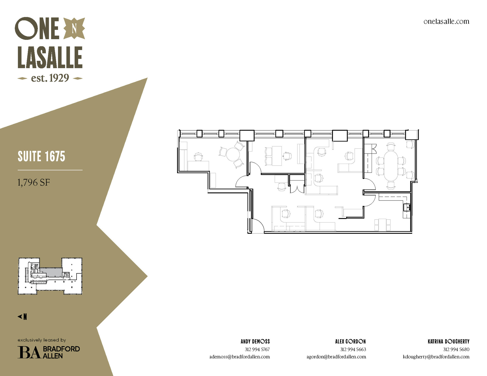 1 N La Salle St, Chicago, IL à louer Plan d’étage– Image 1 sur 3