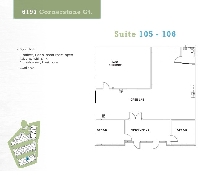 6185 Cornerstone Ct E, San Diego, CA à louer Plan d’étage– Image 1 sur 1