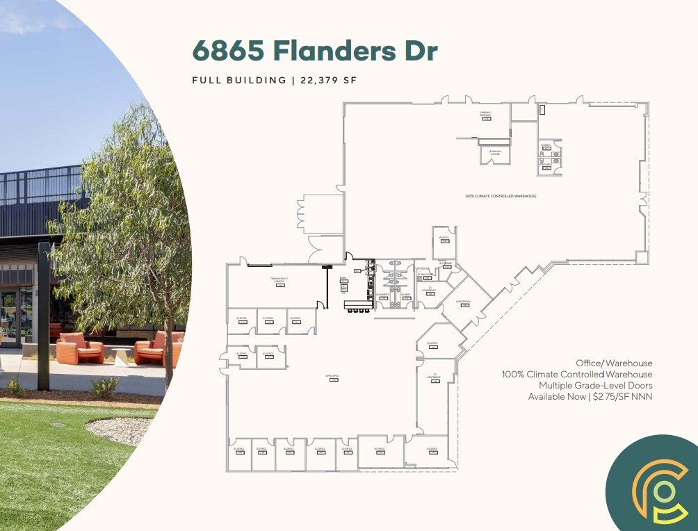 6815 Flanders Dr, San Diego, CA à louer Plan d’étage– Image 1 sur 1