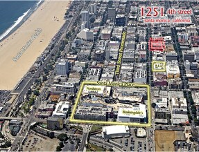 1251 4th St, Santa Monica, CA - Vue aérienne vue de carte