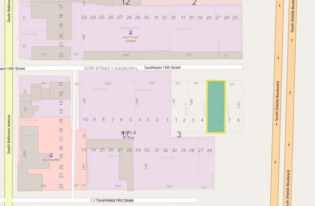 SW 13th And Robinson - 2 Lots Near Scissortail Park, Oklahoma City, OK à vendre Plan cadastral– Image 1 sur 3