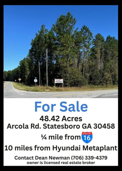 Arcola Road Rd, Statesboro, GA à vendre - Photo de l’immeuble – Image 1 sur 8