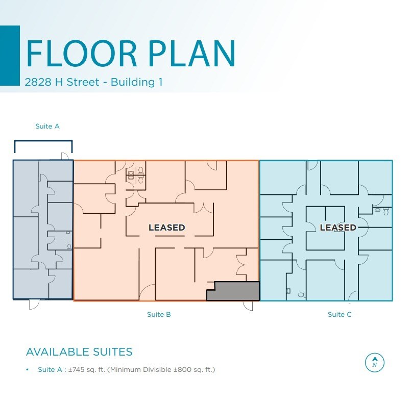 2828 H St, Bakersfield, CA à louer Plan d’étage– Image 1 sur 1