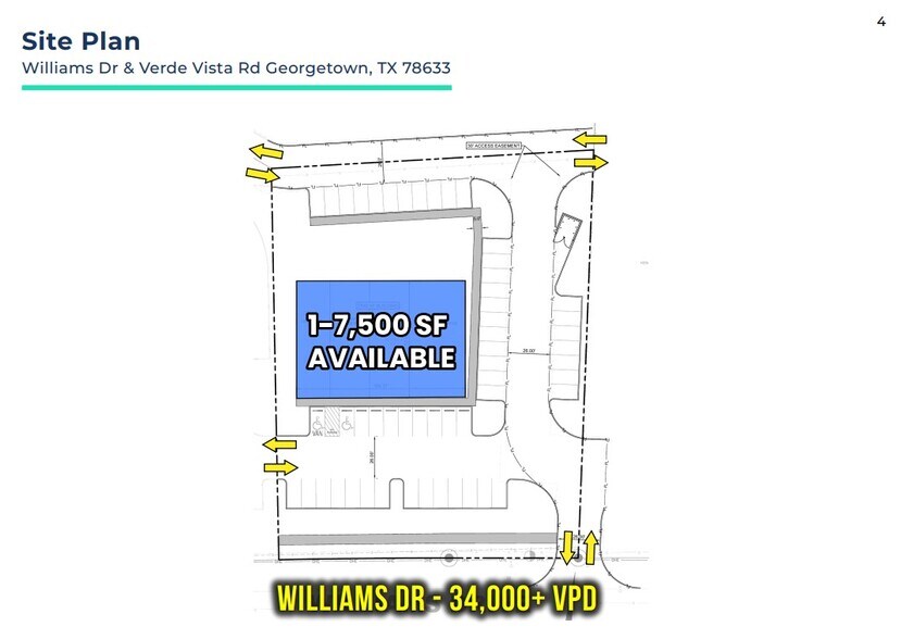 Williams Dr and Verde Vista Rd, Georgetown, TX à louer - Plan de site – Image 2 sur 2