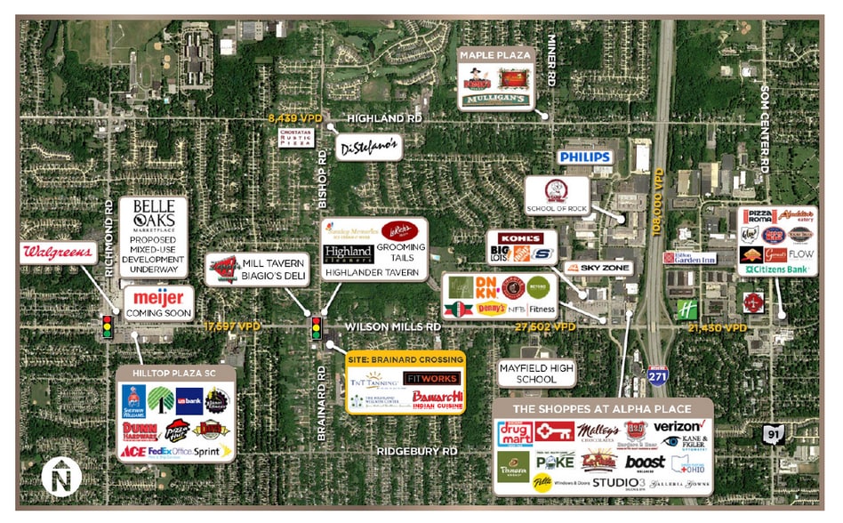 5604-5612 Wilson Mills Rd, Cleveland, OH à louer - Aérien – Image 2 sur 2