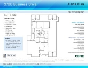 3700 Business Dr, Sacramento, CA à louer Plan d’étage– Image 1 sur 1