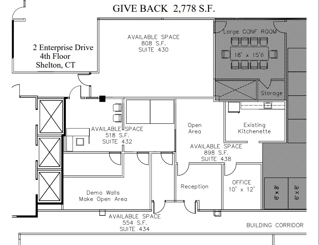 2 Enterprise Dr, Shelton, CT à louer Plan d’étage– Image 1 sur 2