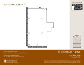 1001 Water St, Tampa, FL à louer Plan d’étage– Image 1 sur 1