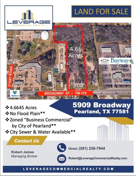 6217 Broadway St, Pearland, TX à vendre - Aérien – Image 1 sur 6