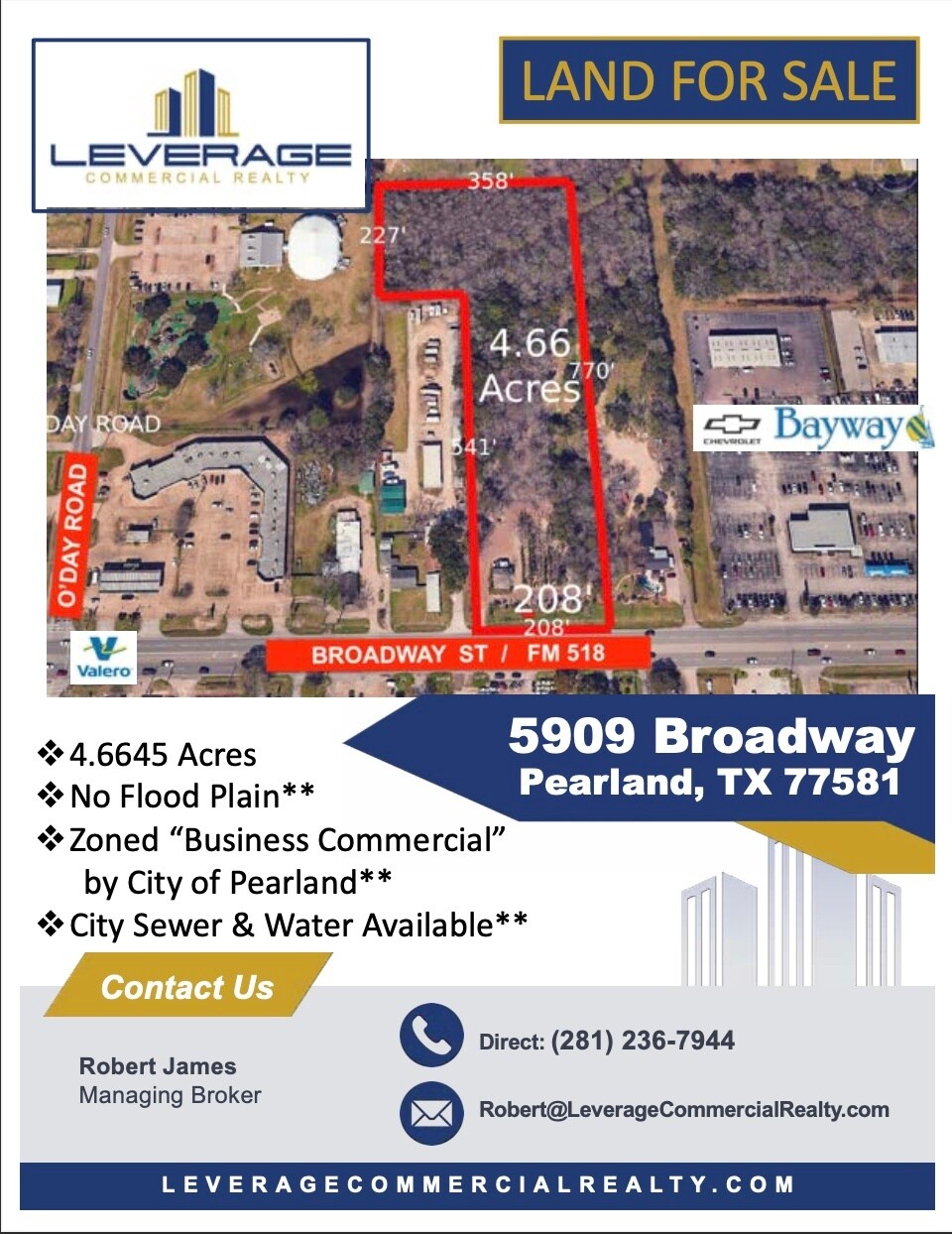 6217 Broadway St, Pearland, TX à vendre Aérien– Image 1 sur 7