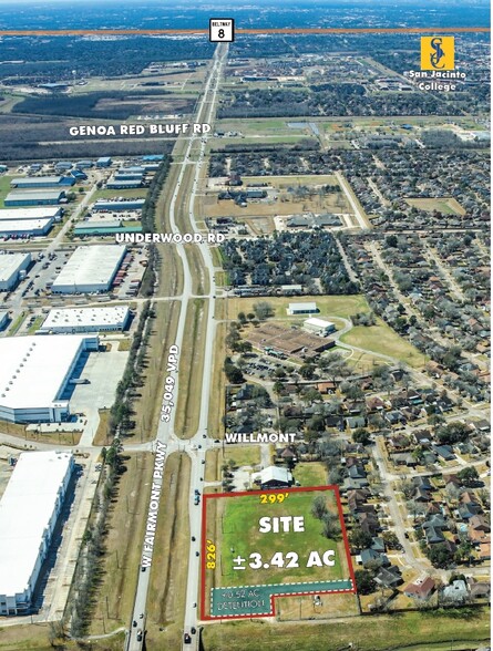 W Fairmont Pkwy @ Willmont Rd, La Porte, TX à vendre - Aérien – Image 2 sur 4