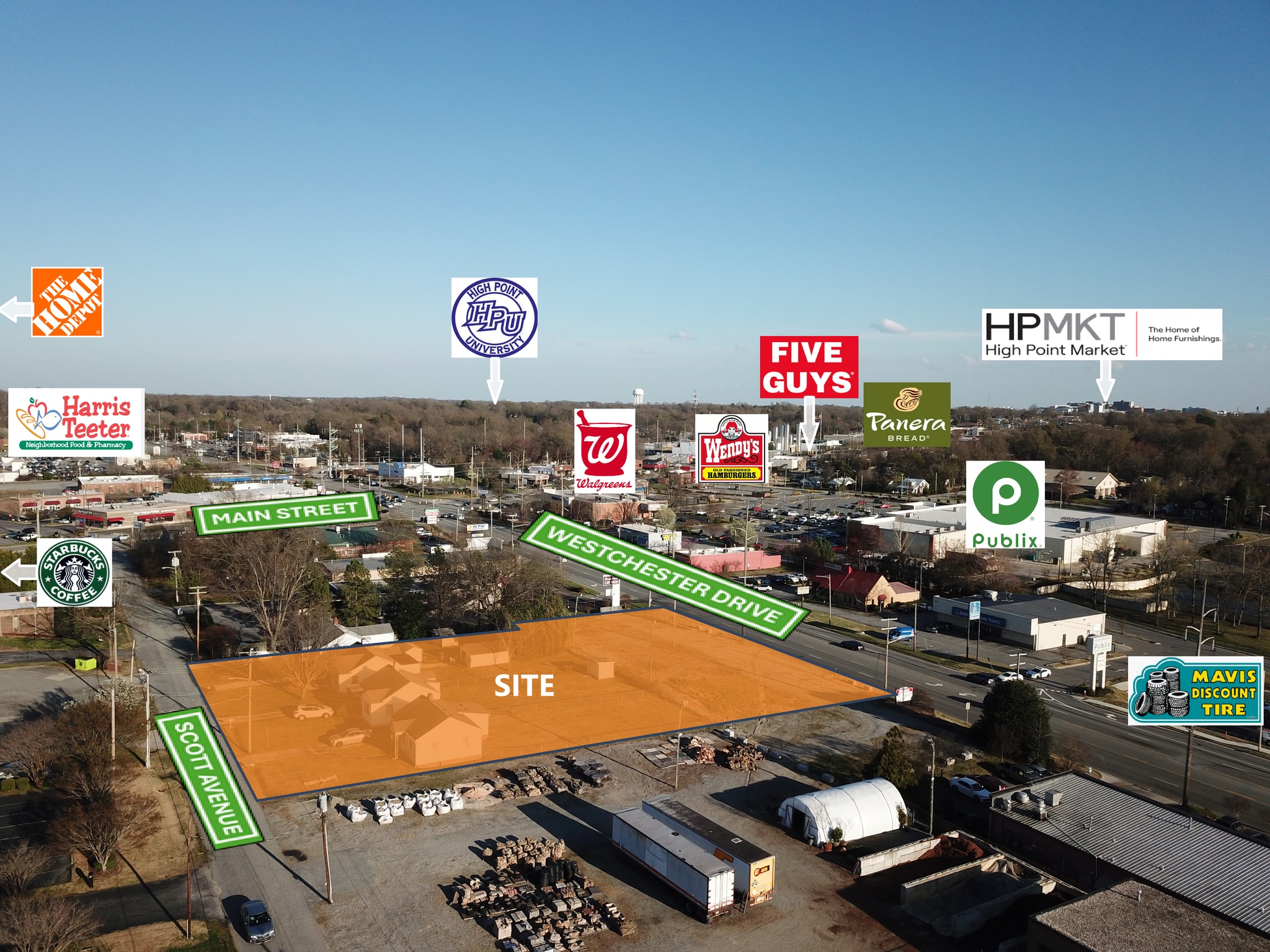 Retail Land Opportunity portefeuille de 5 biens à vendre sur LoopNet.fr Aérien– Image 1 sur 3