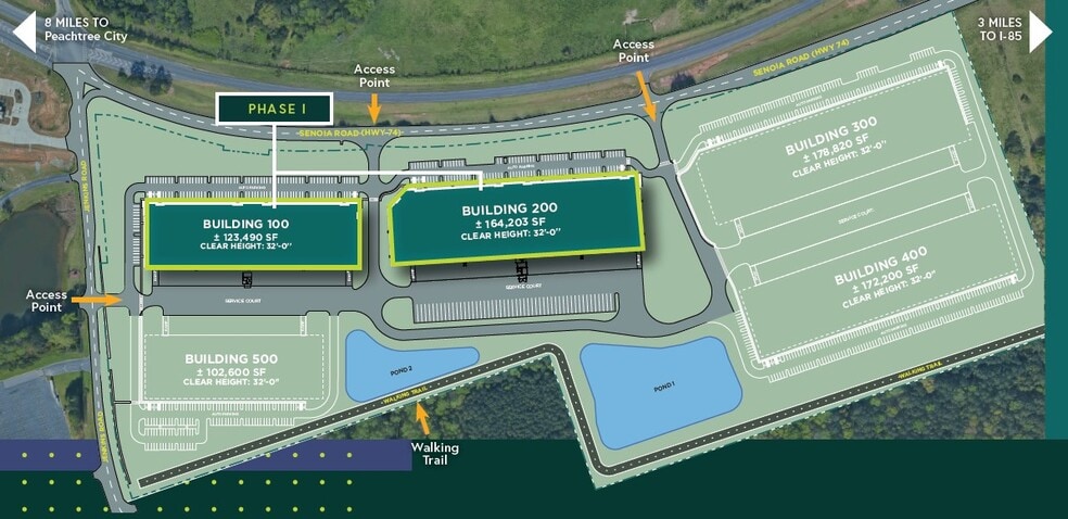 Greenway Commerce Center, Tyrone, GA à louer - Plan de site – Image 3 sur 3
